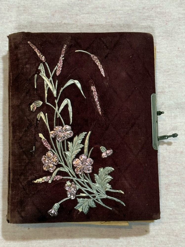 Antique Victorian Velvet Photo Family Album Photos People Places Landscape As Is