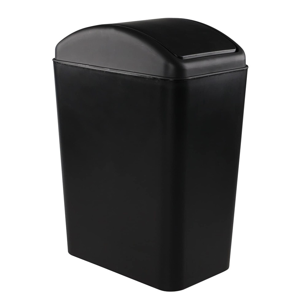 16 L Slim Kitchen Garbage Can, Plastic Rectangular Waste Basket, F