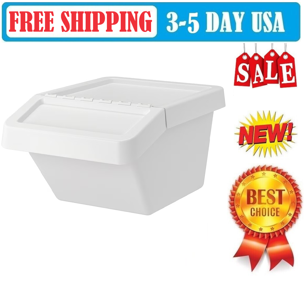 Ikea 10 gallon Recycling Bin Waste Sorting Bin With Lid Rubbish Bin Reusable Box