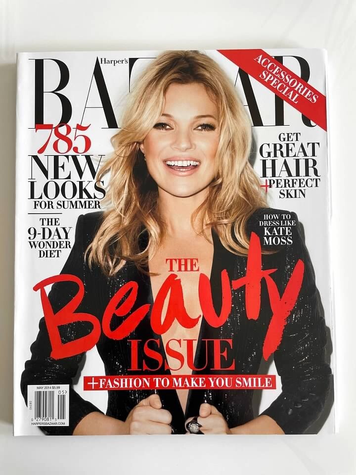 Harper's Bazaar Magazine May 2014 Kate Moss Cover Topshop Collection
