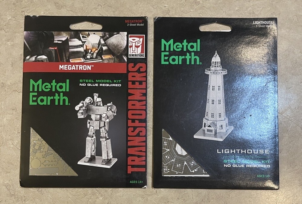 Metal Earth 3D Steel Model Kit Transformers Megatron Plus Bonus Lighthouse New