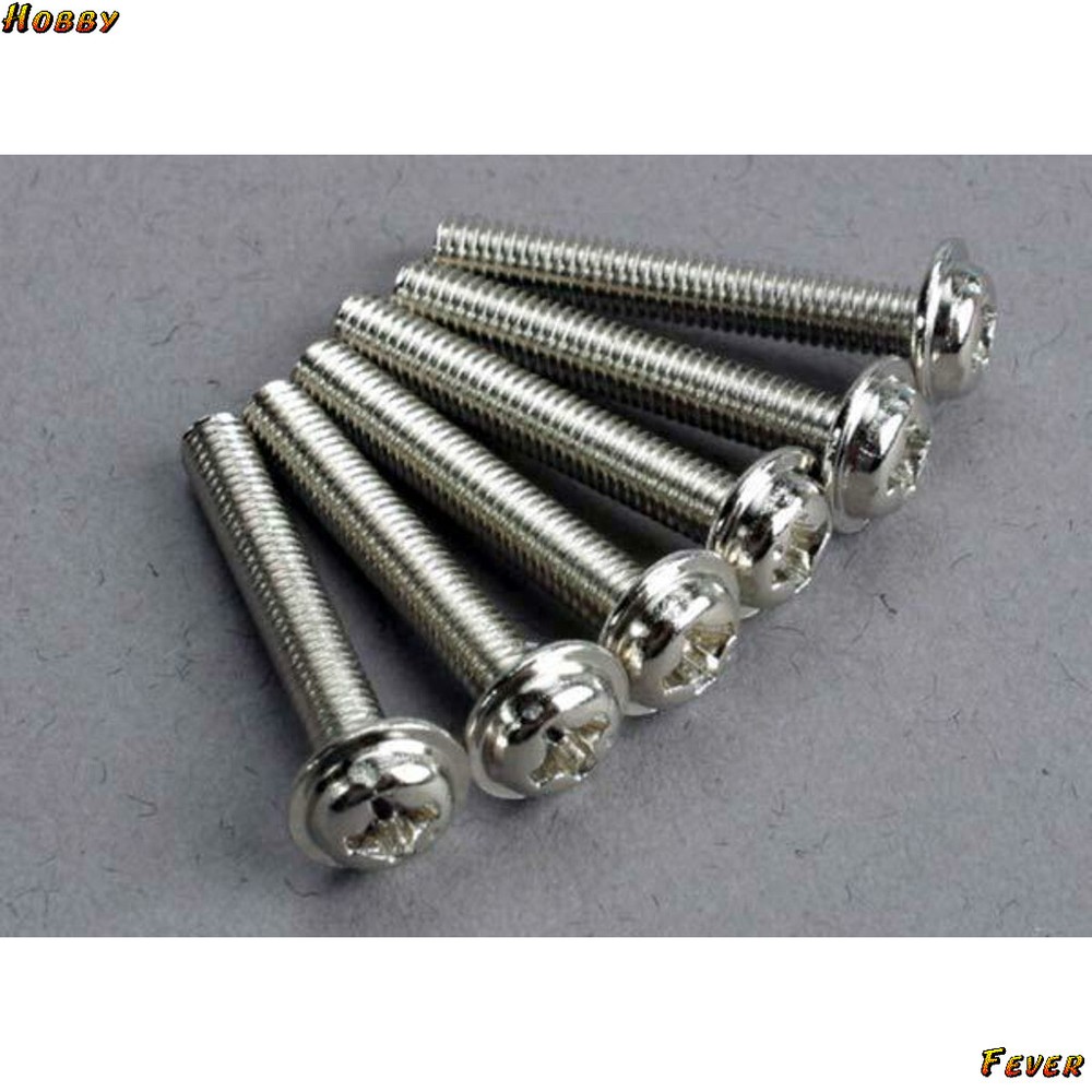 Traxxas 3188 Screws 3x20mm washerhead machine (6) vintage