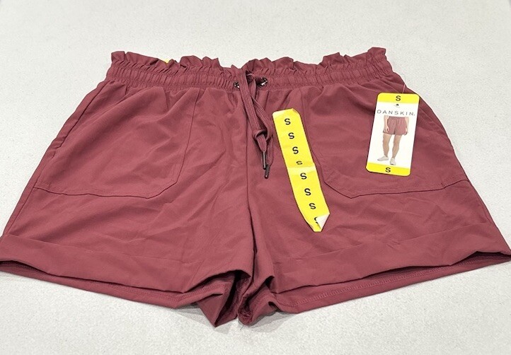 Danskin Women's Paperbag Shorts, Cosmic Clay, Size S