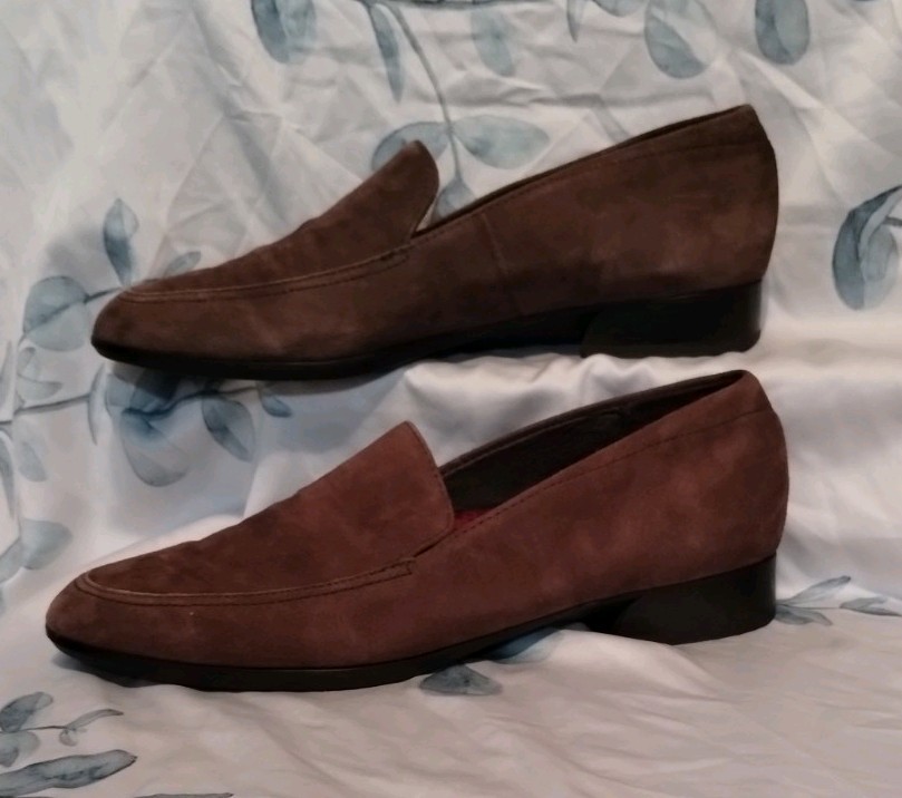 Munro Harrison Loafers, Brown Suede, Women's 7.5 M
