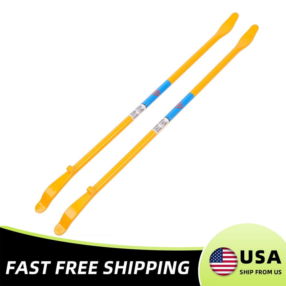 2Pcs Set Yellow 41'' Length Iron-Free Tire Removal Tool For Mounting Demounting