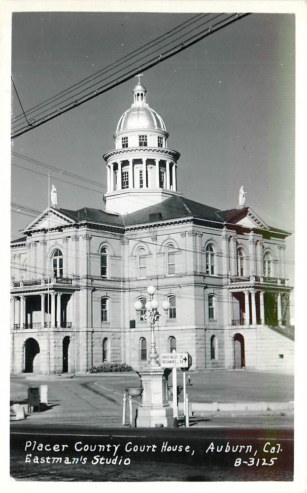 1940s Auburn California Placer County Court House occupation Postcard 25-1115