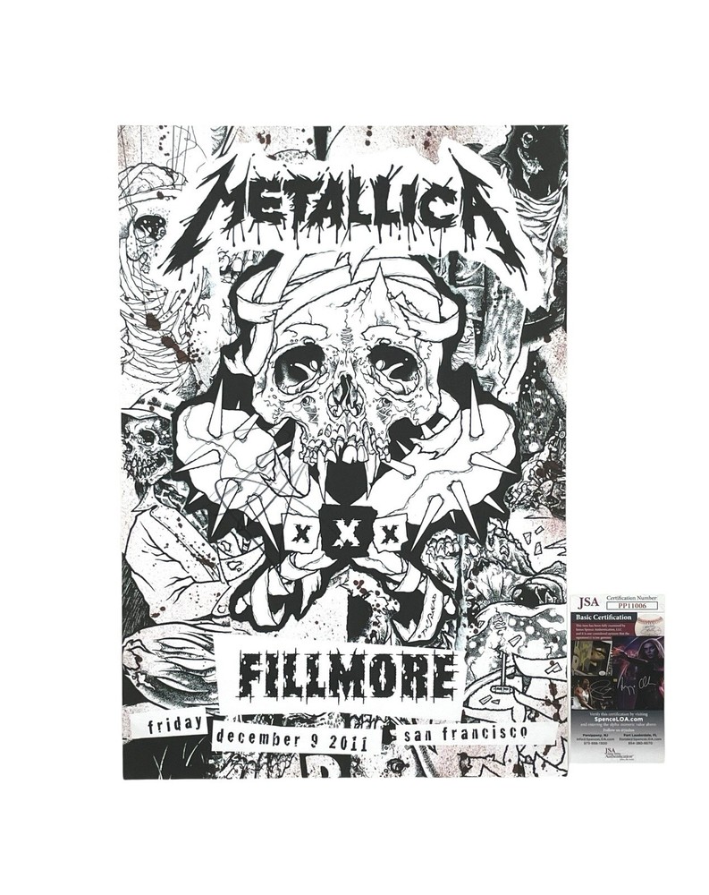 Metallica Rare Kirk Hammett Signed 30th Anniversary Concert Poster JSA Certified