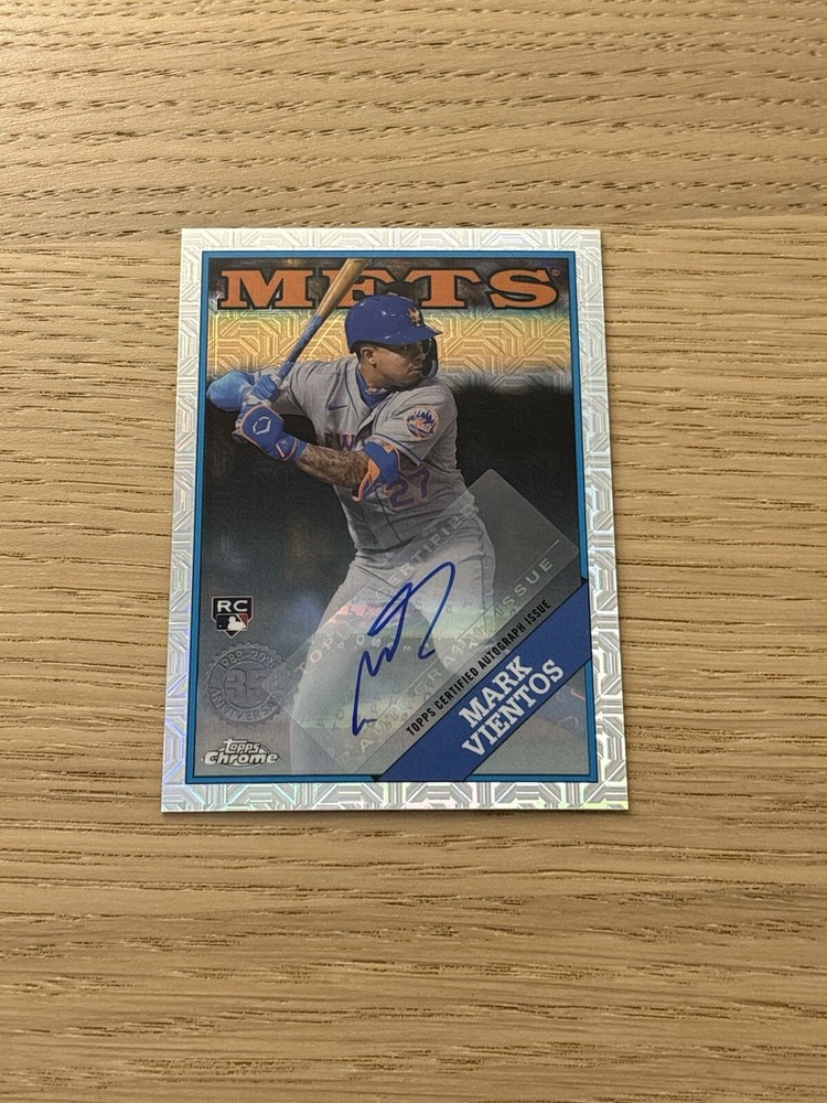 2023 Topps Series 2 Mark Vientos 1988 Chrome Silver Pack Auto RC /299 #2T88C-14