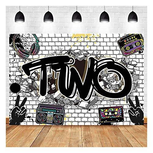 Hip Hop Graffiti Brick Wall Two legit to Quit Birthday Party Theme Photograph...