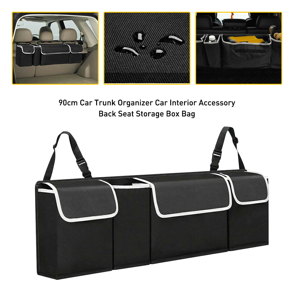 Car Trunk Organizer Oxford Interior Accessories Back Storage Seat Bag 4 Pocket