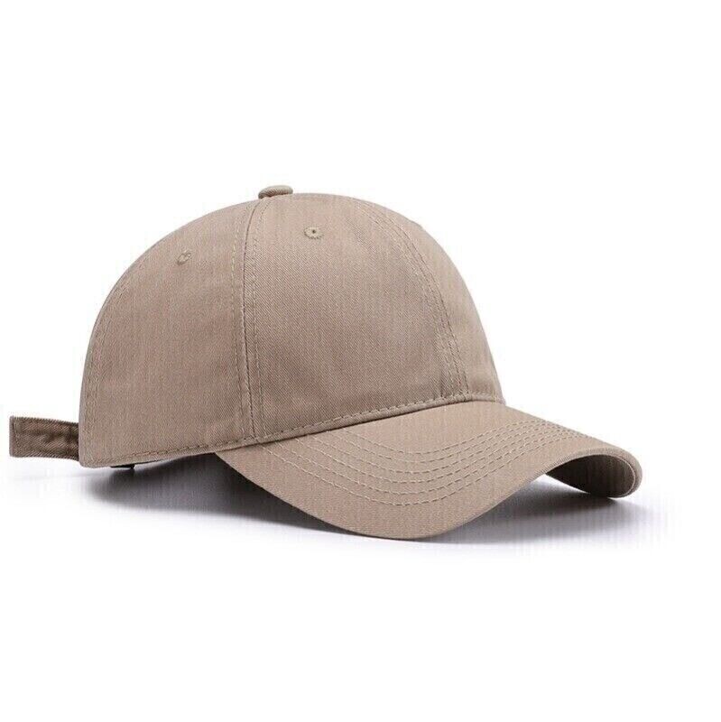 Stylish Khaki Soft Crown Cap - Unisex Baseball Hat for Summer Outdoor Sports