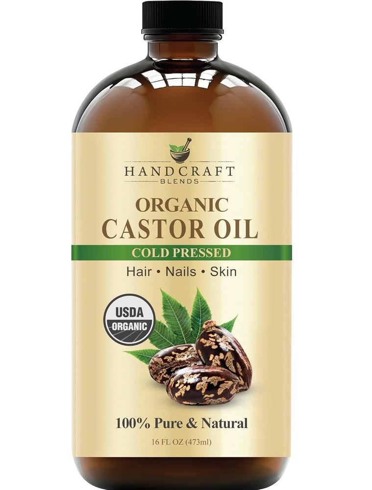 Cold-Pressed Organic Castor Oil Handcraft Blends 16 Fl Oz
