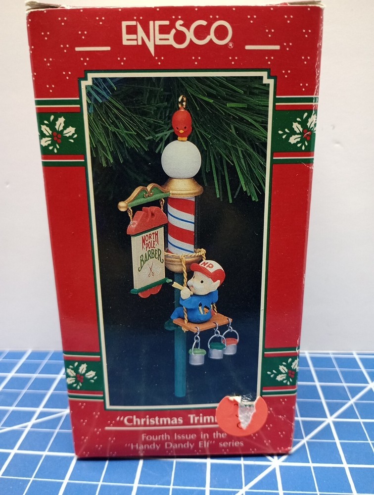 1991 Enesco Treasury of Christmas Orn. Christmas Trimming Handy Dandy Elf 20b