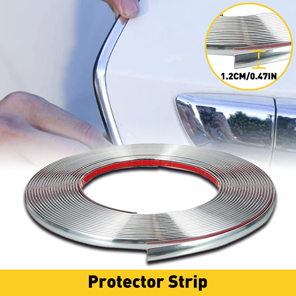 0.47INx16FT Car Moulding Trim Strip Door Window Guard Protector Universal Chrome
