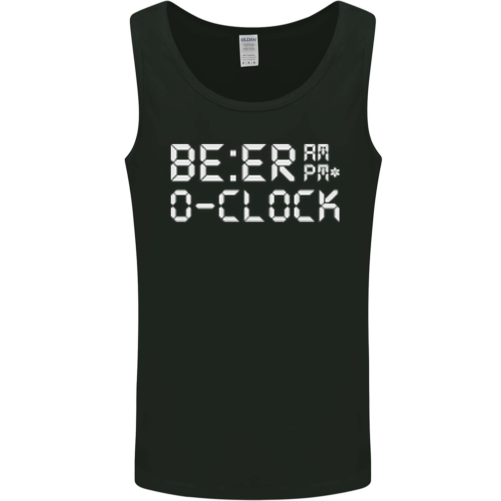 Beer OClock Funny Alcohol Drunk Humour Mens Vest Tank Top