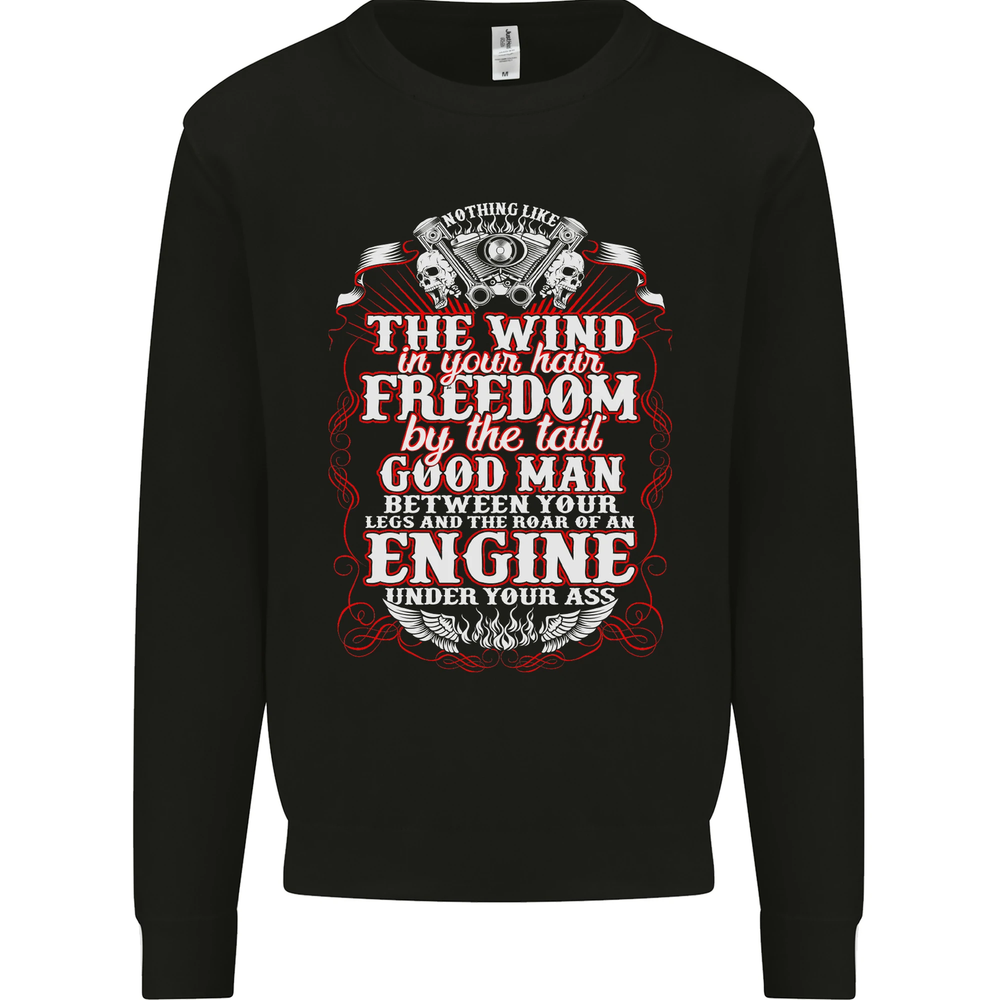 The Wind In Your Hair Funny Biker Motorbike Mens Sweatshirt Jumper