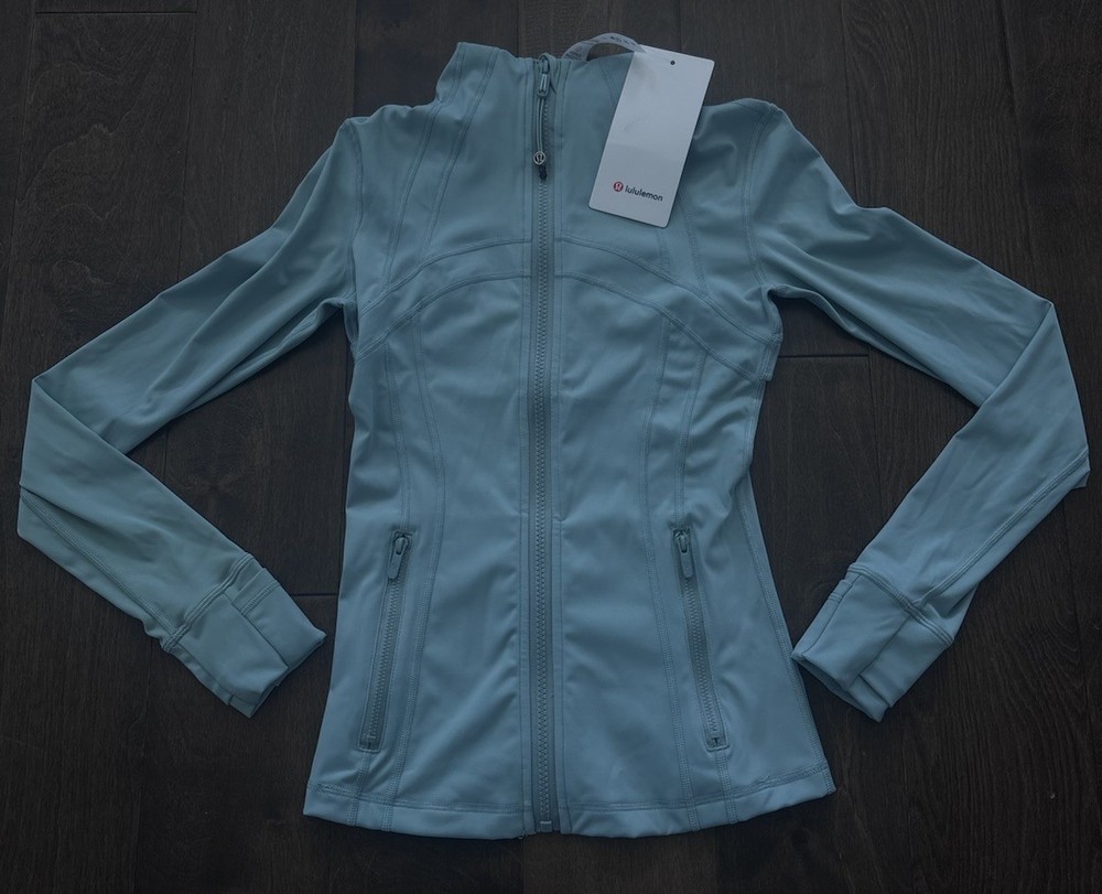 Lululemon Define Jacket Womens 2 Blue Stretch Full Zip Training Gym Athleisure