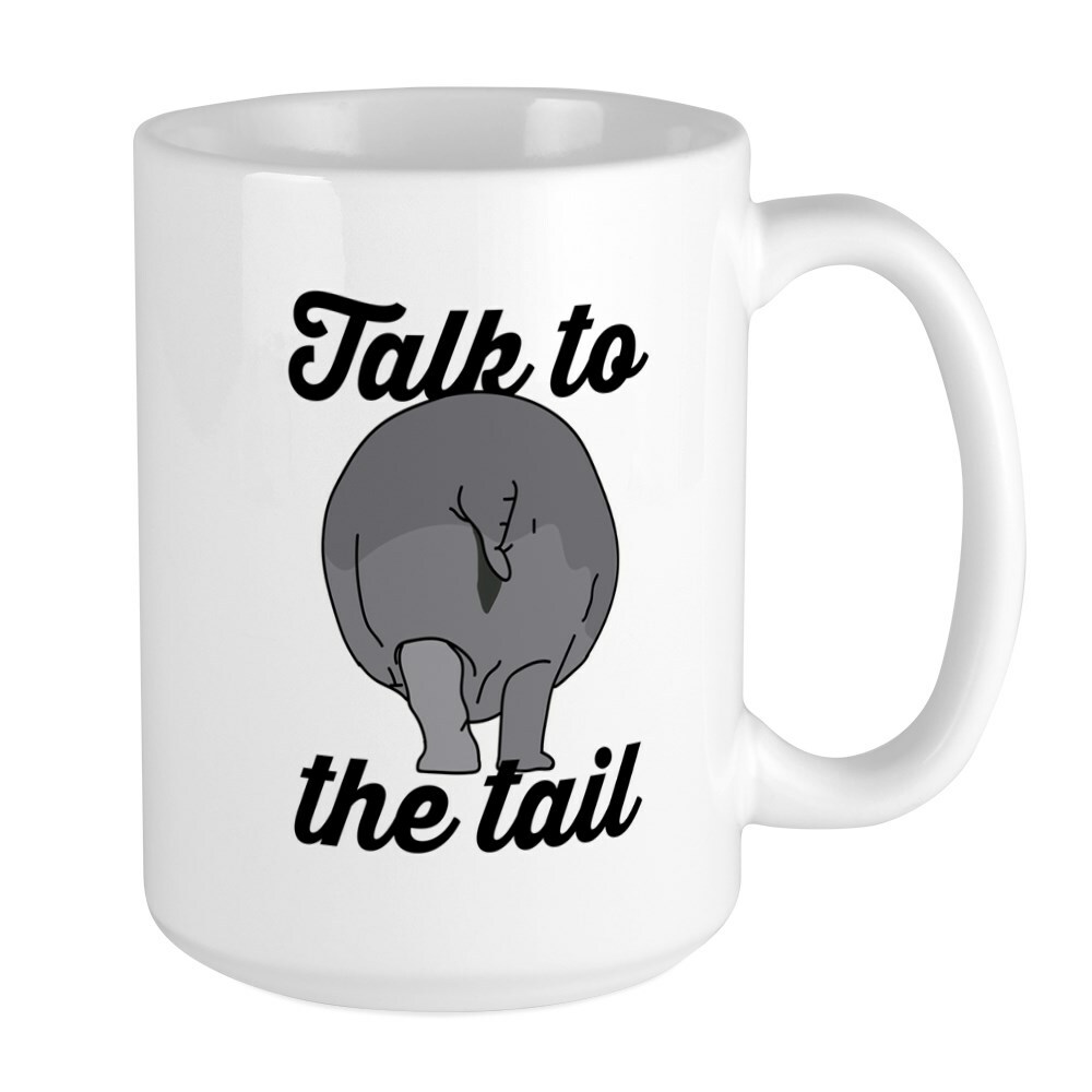 CafePress Talk To The Tail Coffee Mug, Large 15 oz. White Coffee Cup (213538874)