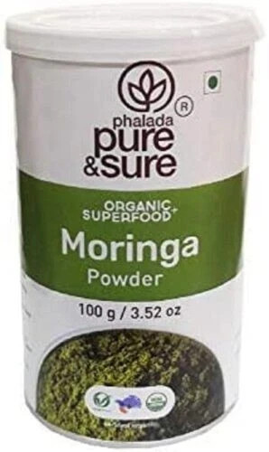 Pure & Sure Organic Moringa Powder 100G Free Worldwide Shipping
