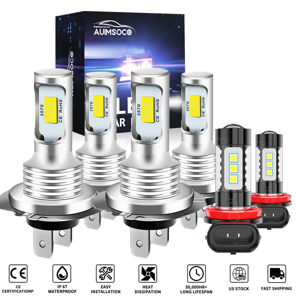 For KIA OPTIMA 2014 2015 6000K White LED Headlight Hi Low Fog Lights Bulbs Kit