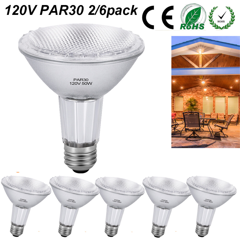 Dimmable PAR30 Long Neck Flood Light Bulbs 50W 75W E26 Base Warm White 2800K
