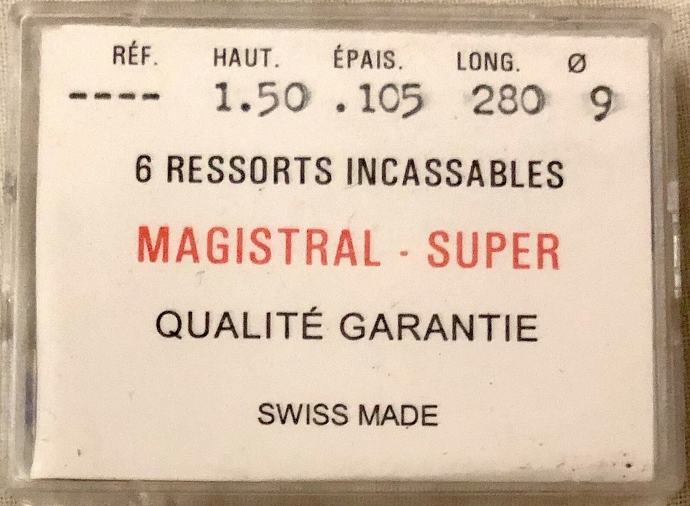 1X Mainspring 1.50x0.105mm Ø9 Watch Spring 280/150M 28mm