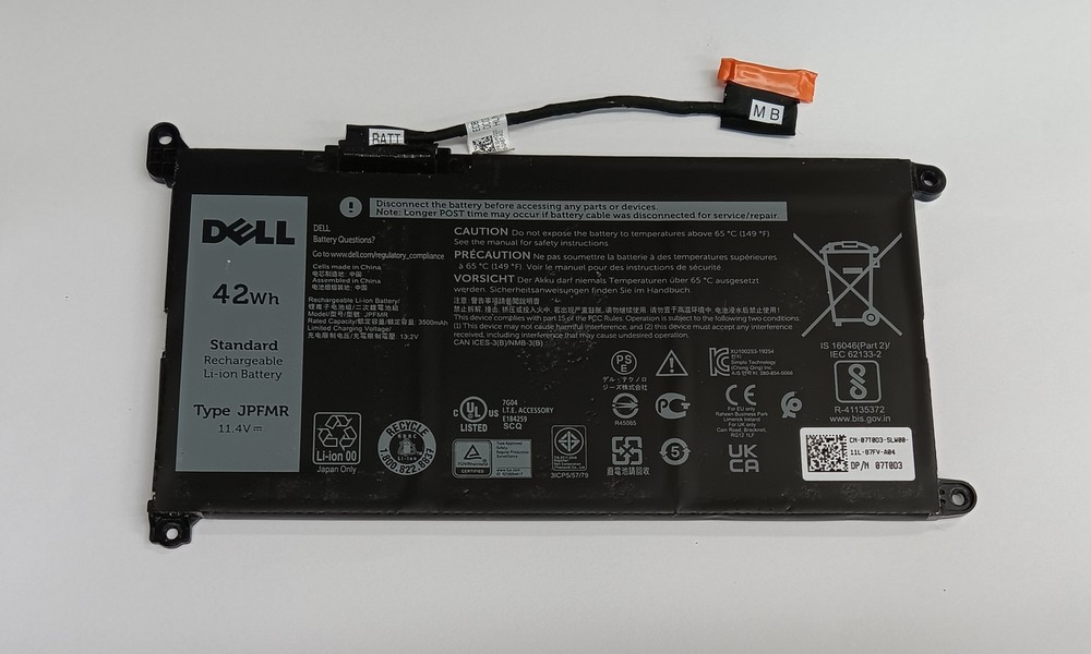 Battery Dell JPFMR 42 Watt-Hour Replacement Battery for Chromebook 3100, 3400 -