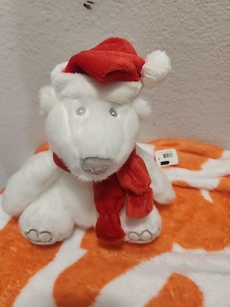 Bath & Body Works Christmas Santa Polar Bear Plush With Hat / Scarf NEW READ !!