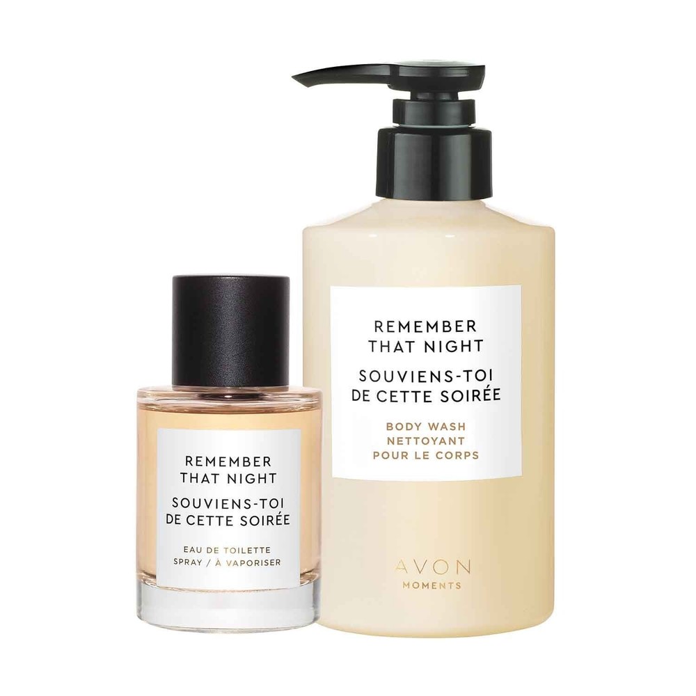 Avon Moments Remember That Night Perfume 1.7oz & Body Wash 7.7oz. New Scent.