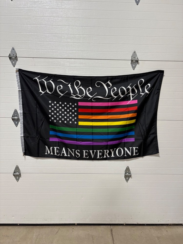 Pride American flag 3x5 ft rainbow stars and stripes banner