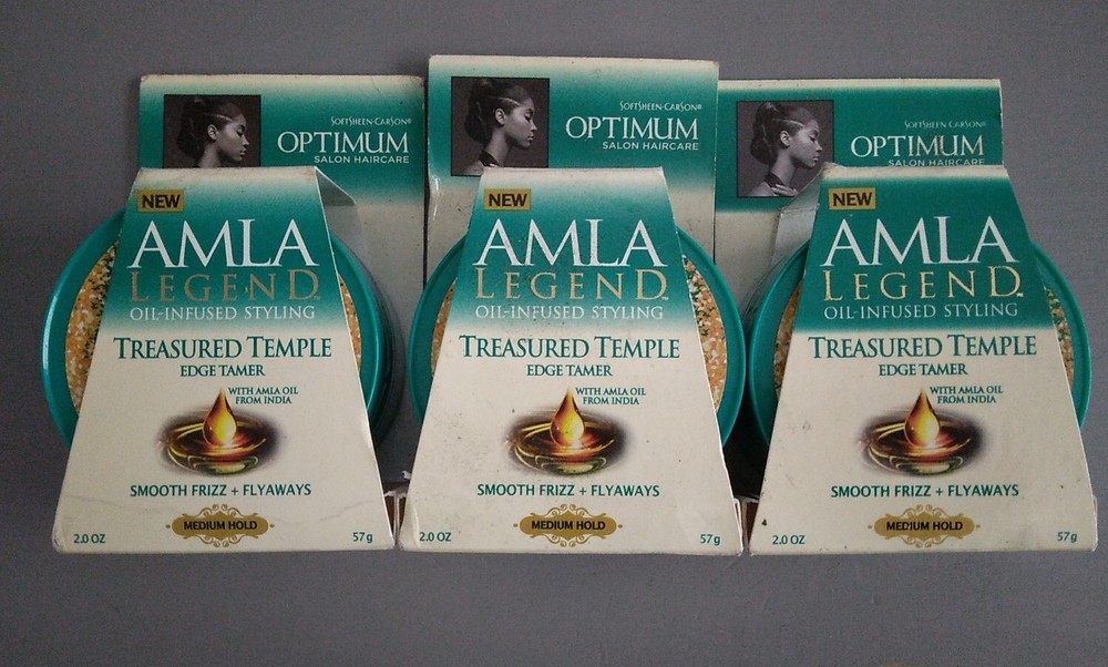 Amla Legend Oil Infused Styling Temple Edge Tamera Medium Hold 3-Pack