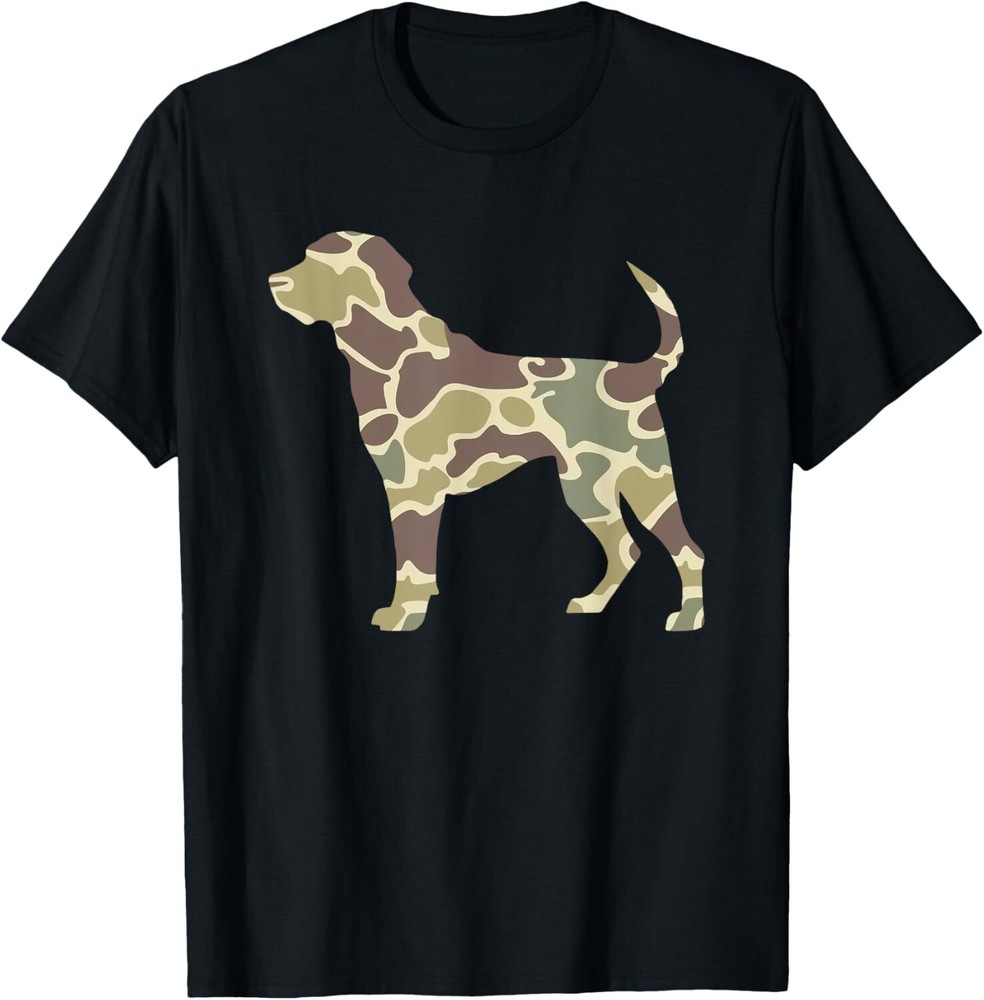 Old School Camo Hunting Dog, Camouflage Pitbull Dog Mom Dad T-Shirt Hoodie