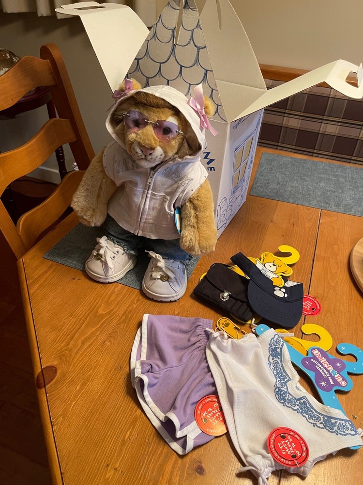 Vintage 2003 WWF Collectibear Lion by Build-A-Bear Workshop