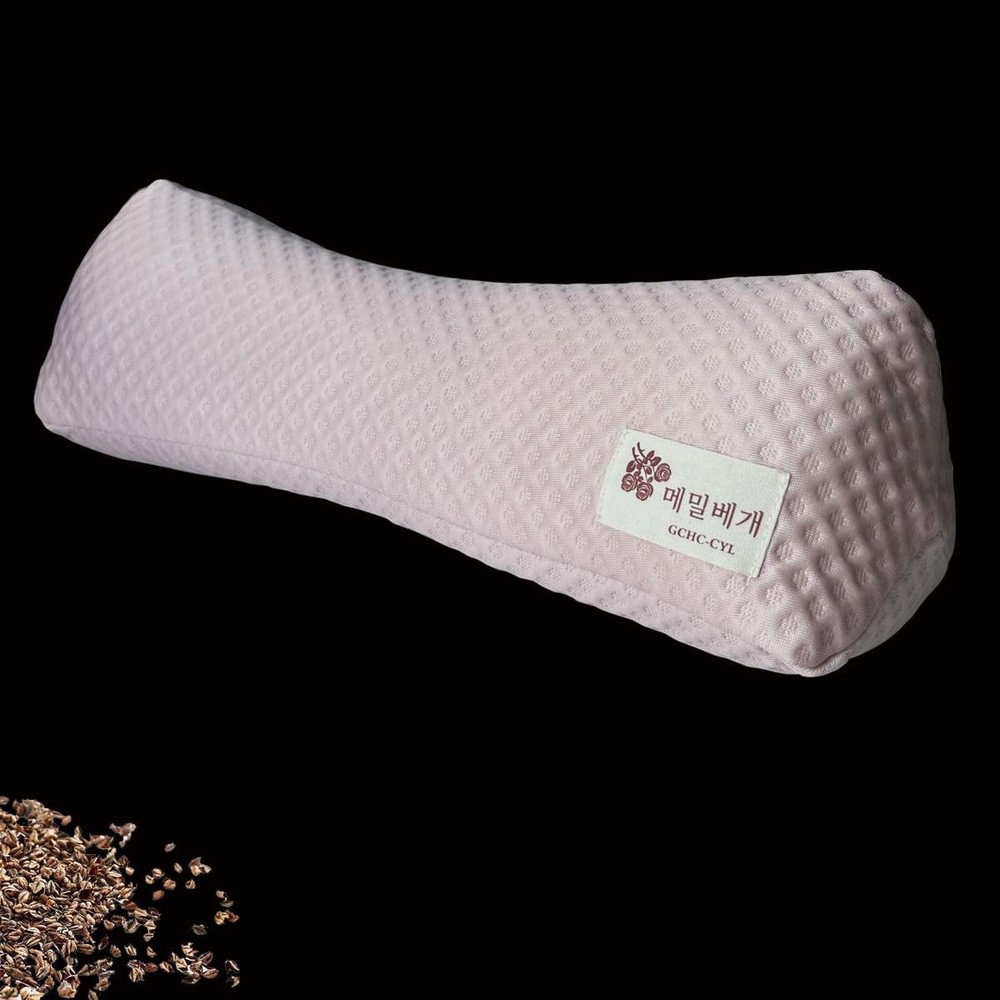 Buckwheat Pillow, Cooling Cervical Neck Support Pillow,Adjustable Bolster Buc...