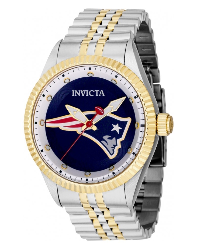 Invicta NFL New England Patriots 43mm Two-Tone Stainless Steel Quartz Watch for Men 42474