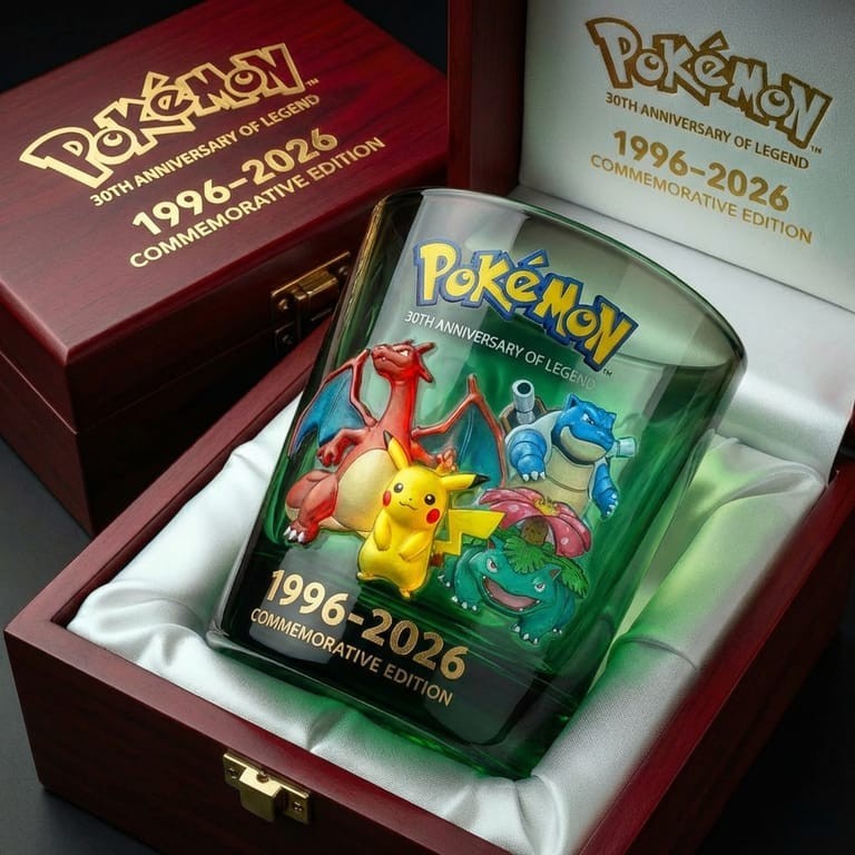 Pokemon 30Th Anniversary Of Legend Whiskey Glass