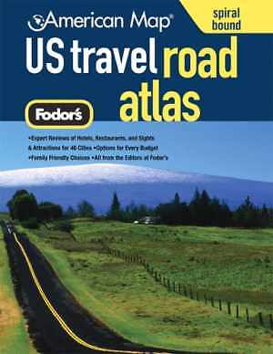 American Map US Travel Road Atlas - Spiral-bound, by American Map - Very Good