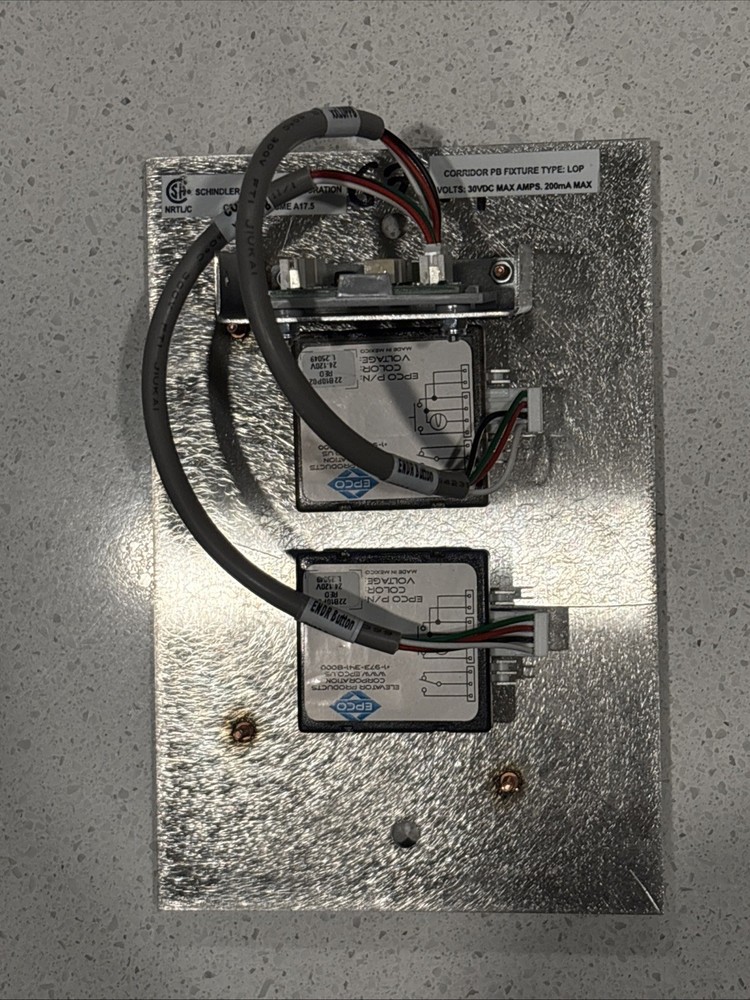 schindler Elevator corridor pb fixture epco