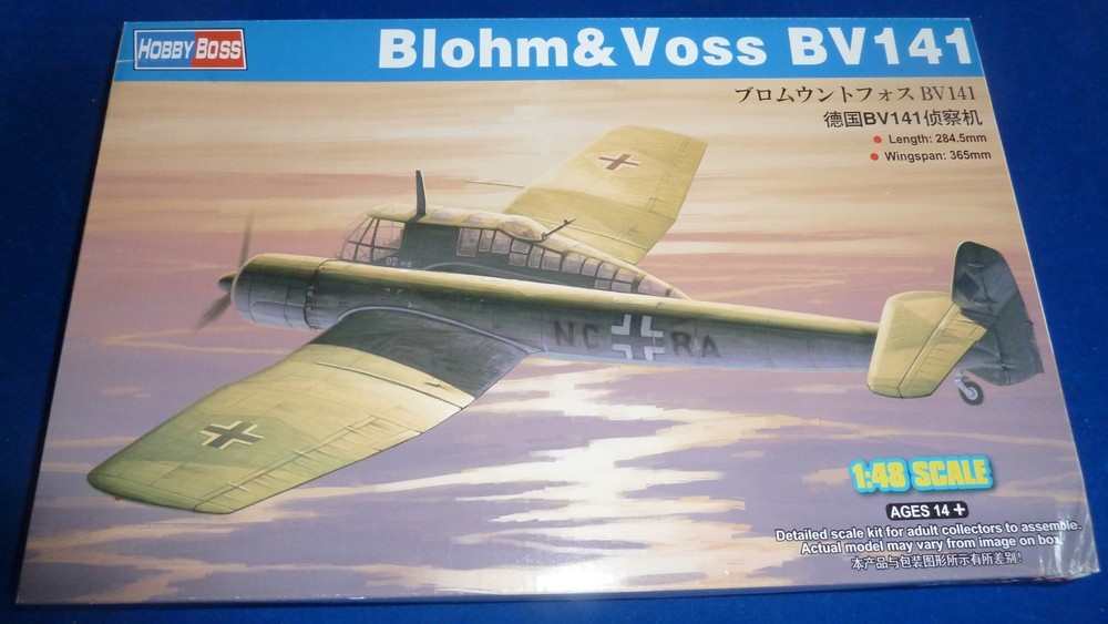 PLASTIC MODEL AIRCRAFT LOT 1/48 HOBBYBOSS BLOHM UND VOSS BV-141 LUFTWAFFE RECON