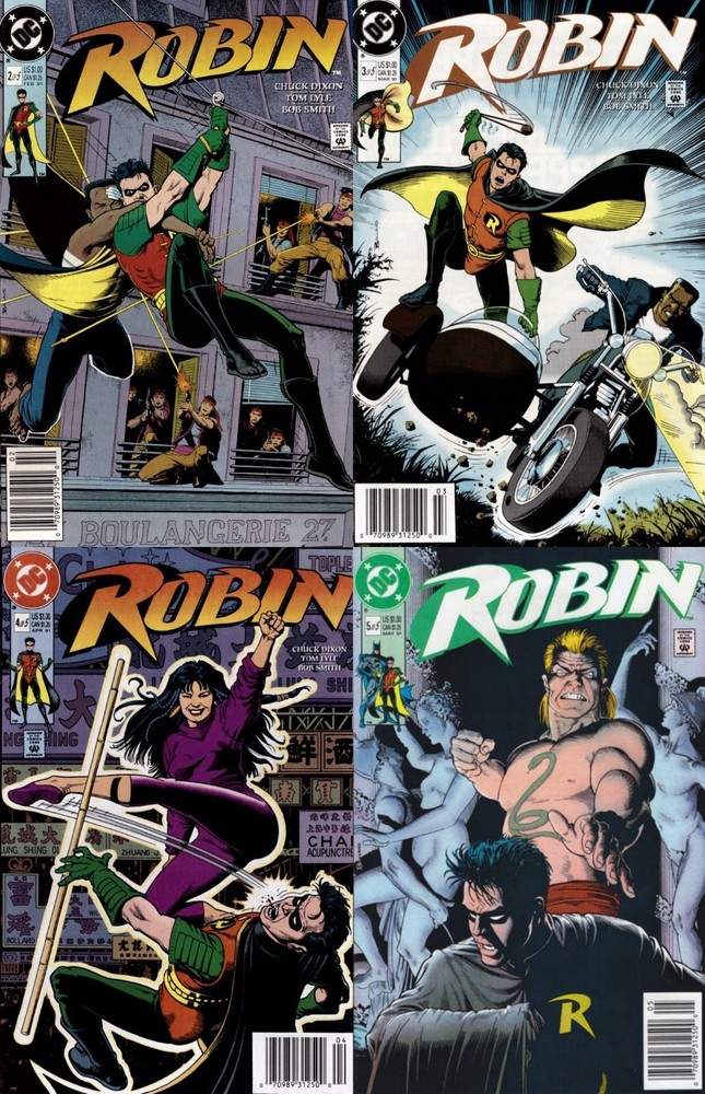 Robin #2-5 Newsstand Covers (1991) DC Comics - 4 Comics