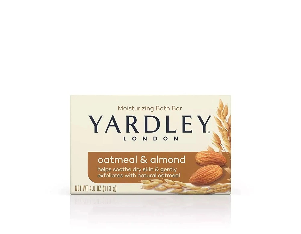 Yardley Oatmeal Almond Bar Soap for Soft Skin 4 oz