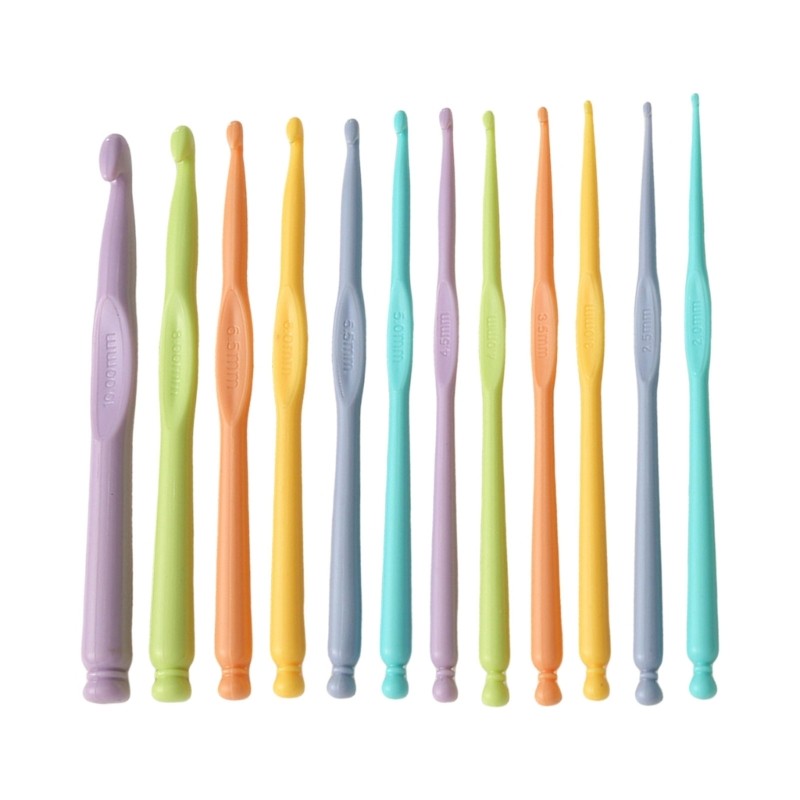 2.0mm-10mm Ergonomic Long Handle Crochet Hook Set for Beginners