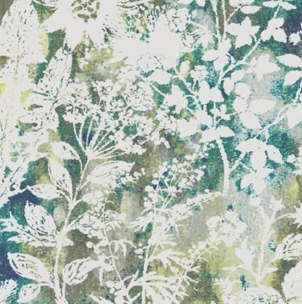 Edinburgh Weavers OASIS Forest Floral Linen Fabric 4 m piece