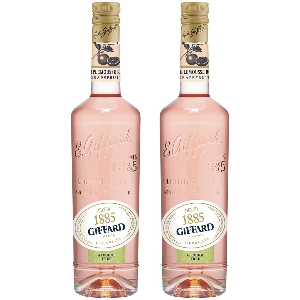 Giffard Depuis 1885 Grapefruit Alcohol-Free Liqueur 2 Pack-Made in France, 70...