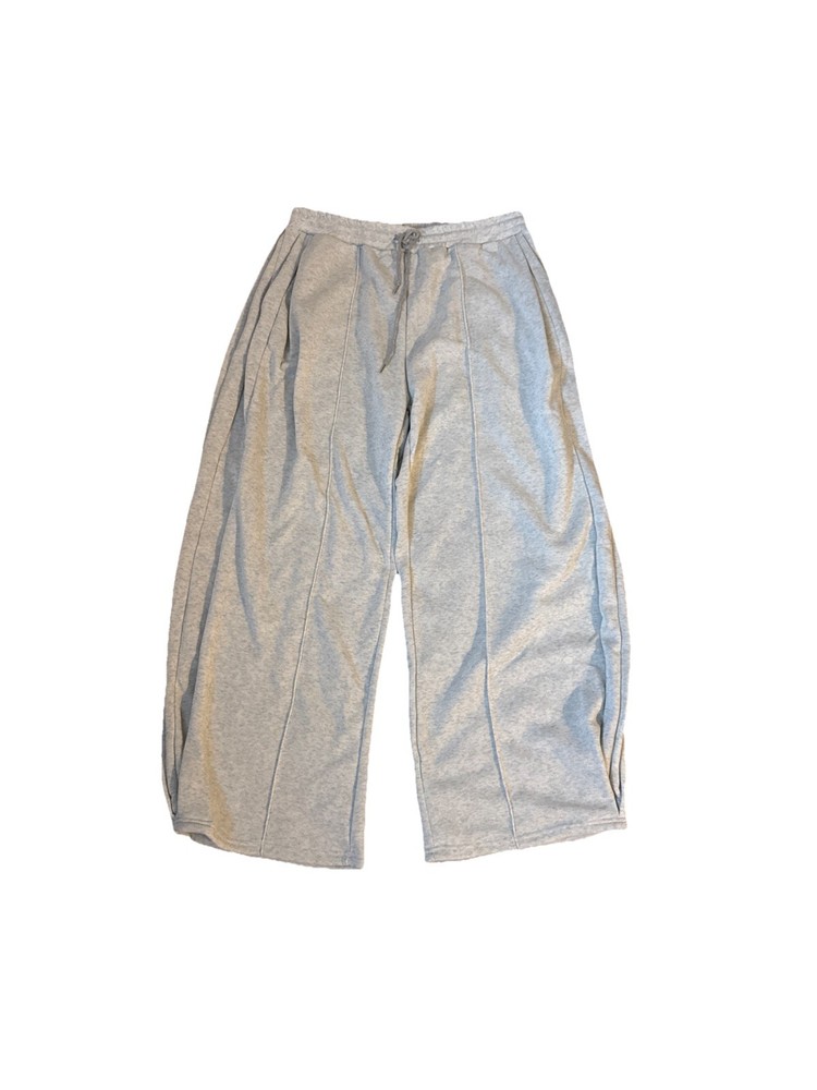 Vintage 2000s Grey Baggy Wide-Leg Sweatpants Y2K Size Large Streetwear Hip Hop