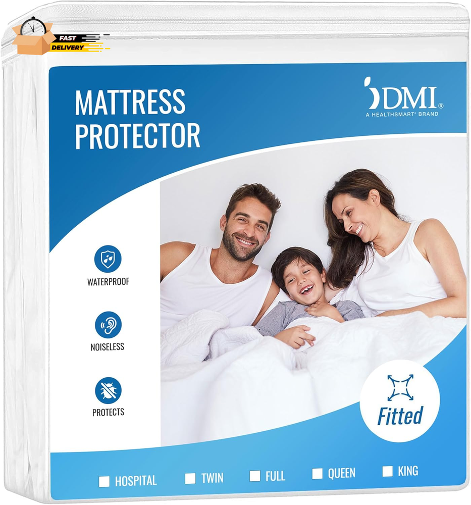 Waterproof Mattress Protector and Cover, Contoured Fitted Sheet Fit, King