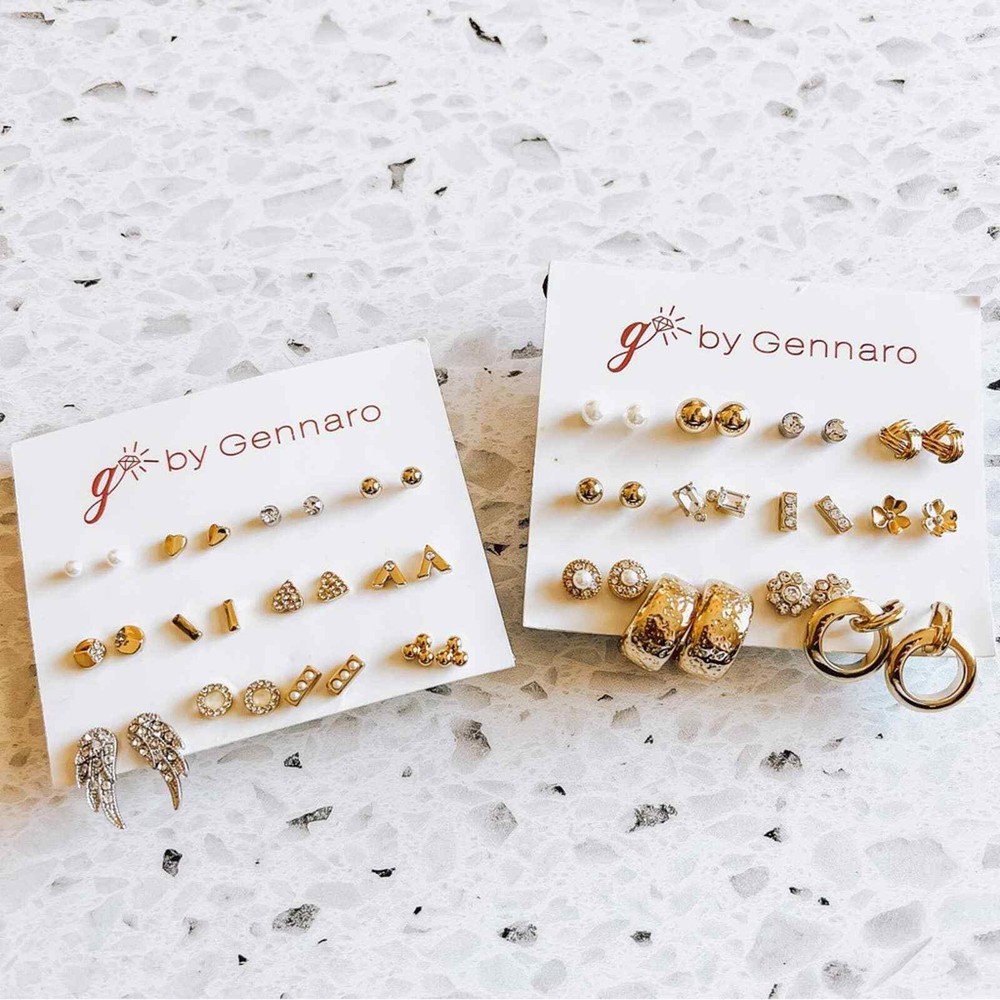 G by Gennaro Women's Earring Set of 2 NEW