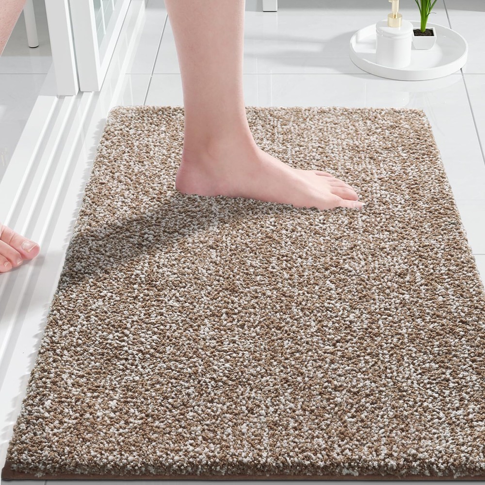 Yimobra Soft Absorbent Chenille Bath Rug 24x17 Non-Slip