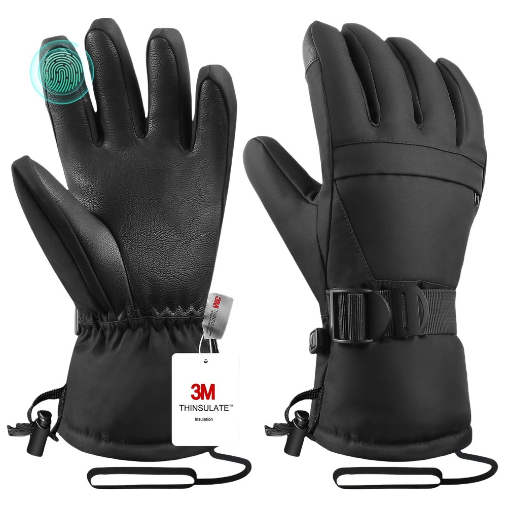 Cold Weather Mittens,Ski Gloves,Winter Snow Waterproof Touchscreen Gloves, Co...