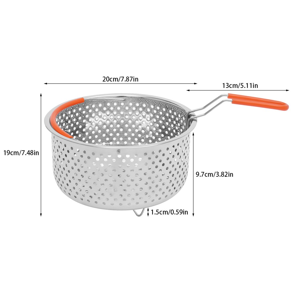 Stainless Wire French Fry Chips Basket Net Strainer Kitchen Cooking 20cm New